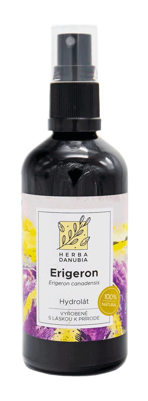 Erigeron bylinný hydrolát 100 ml sklenená fľaštička s rozpršovačom.